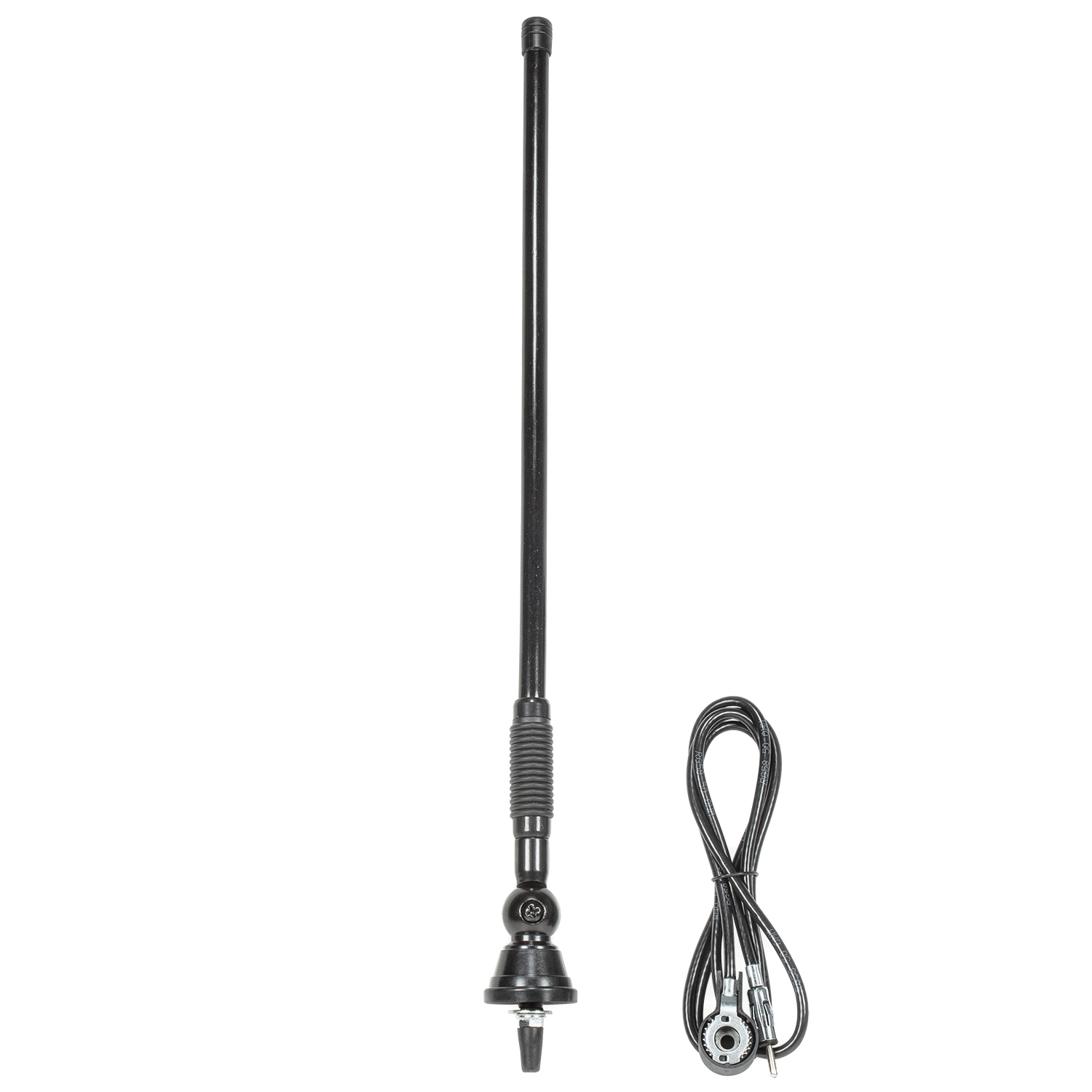 tomzz Audio 33cm Gummiantenne AM FM extrem stabil hochflexibel Traktor Baumaschiene Boot Marine Auto Yacht Jeep adaptiert auf DIN (m)