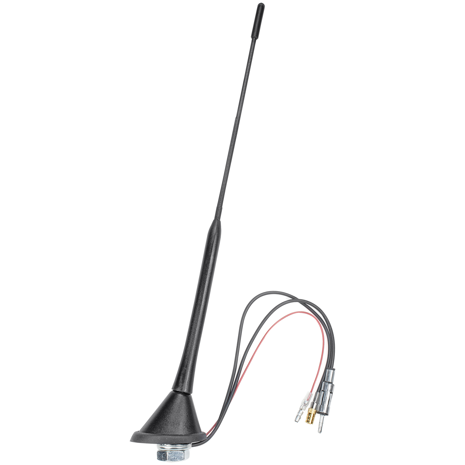 tomzz Audio DAB Antenne Auto Kombi Dach Antenne DAB DAB+ AM FM 72 Grad mit Verstärker adaptiert auf DIN (m) SMB (F)