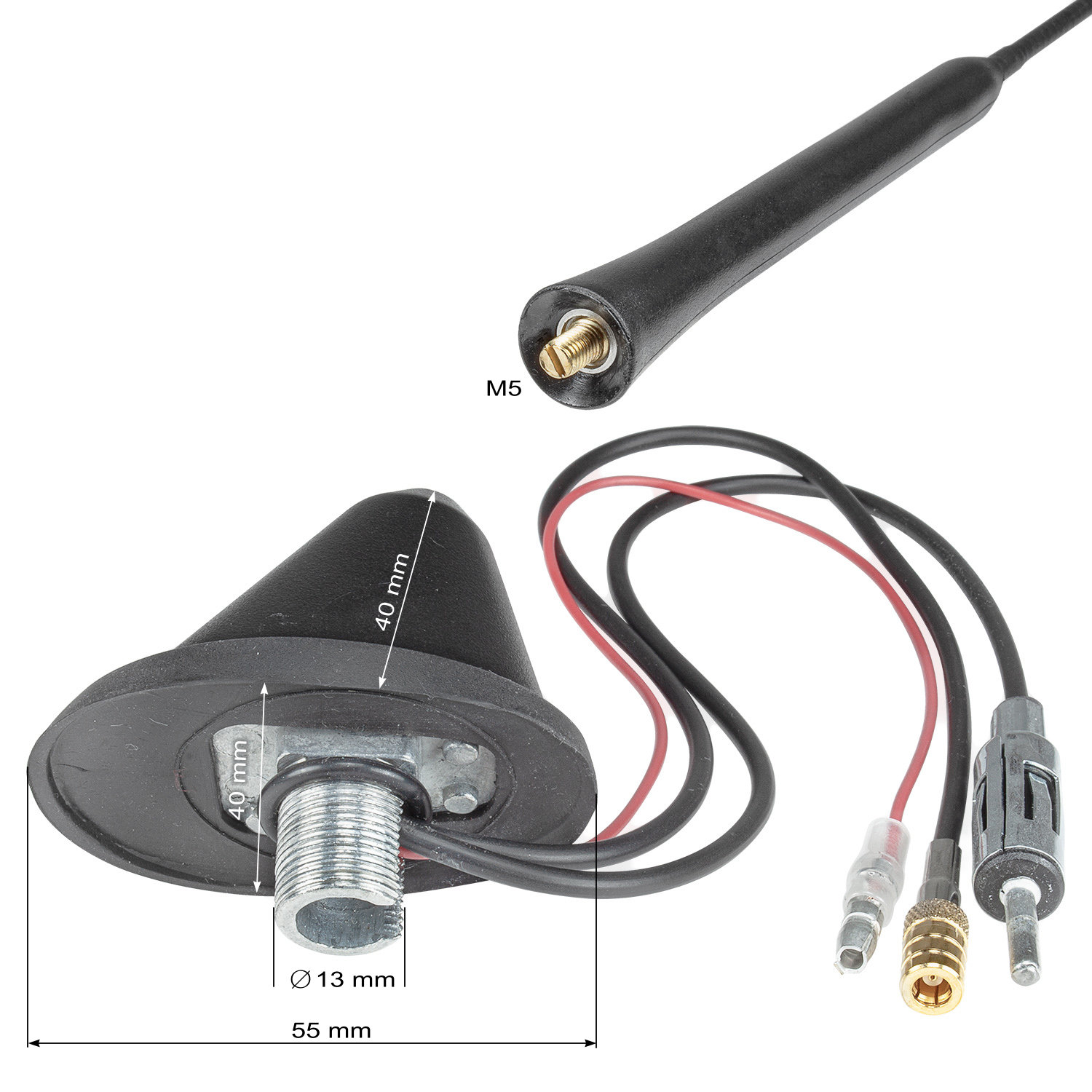 tomzz Audio DAB Antenne Auto Kombi Dach Antenne DAB DAB+ AM FM 72 Grad-/bilder/big/1000-064-2.jpg