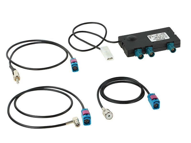 ACV Antennensplitter AM/FM-DAB+ aktiv inklusive Adapterkabel adaptiert von Fakra (m) auf Fakra (m)