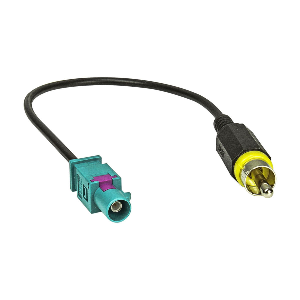 tomzz Audio Rückfahrkamera Adapter Nachrüstkamera kompatibel mit Ford Mercedes Jaguar Range Rover Stecker für Videoeingang Antennenadapter adaptiert von Fakra (m) auf Cinch RCA (m)