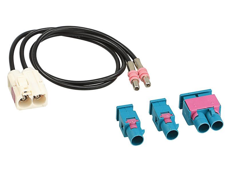 ACV Antennenadapter adaptiert von Doppel-Fakra (f) auf Doppel-Fakra (m) / 2 x Fakra (m)