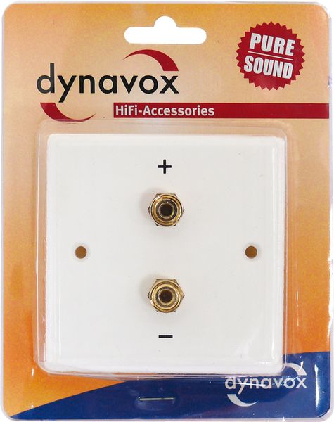 Dynavox Dynavox Lautsprecher-Wand-Anschlußblende weiß / 2 x Bananen-Kupplung