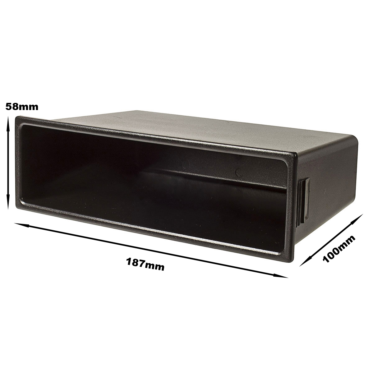 tomzz Audio KFZ Universal Ablagefach 1-DIN Fach schwarz Staufach-/bilder/big/2400-007-3.jpg