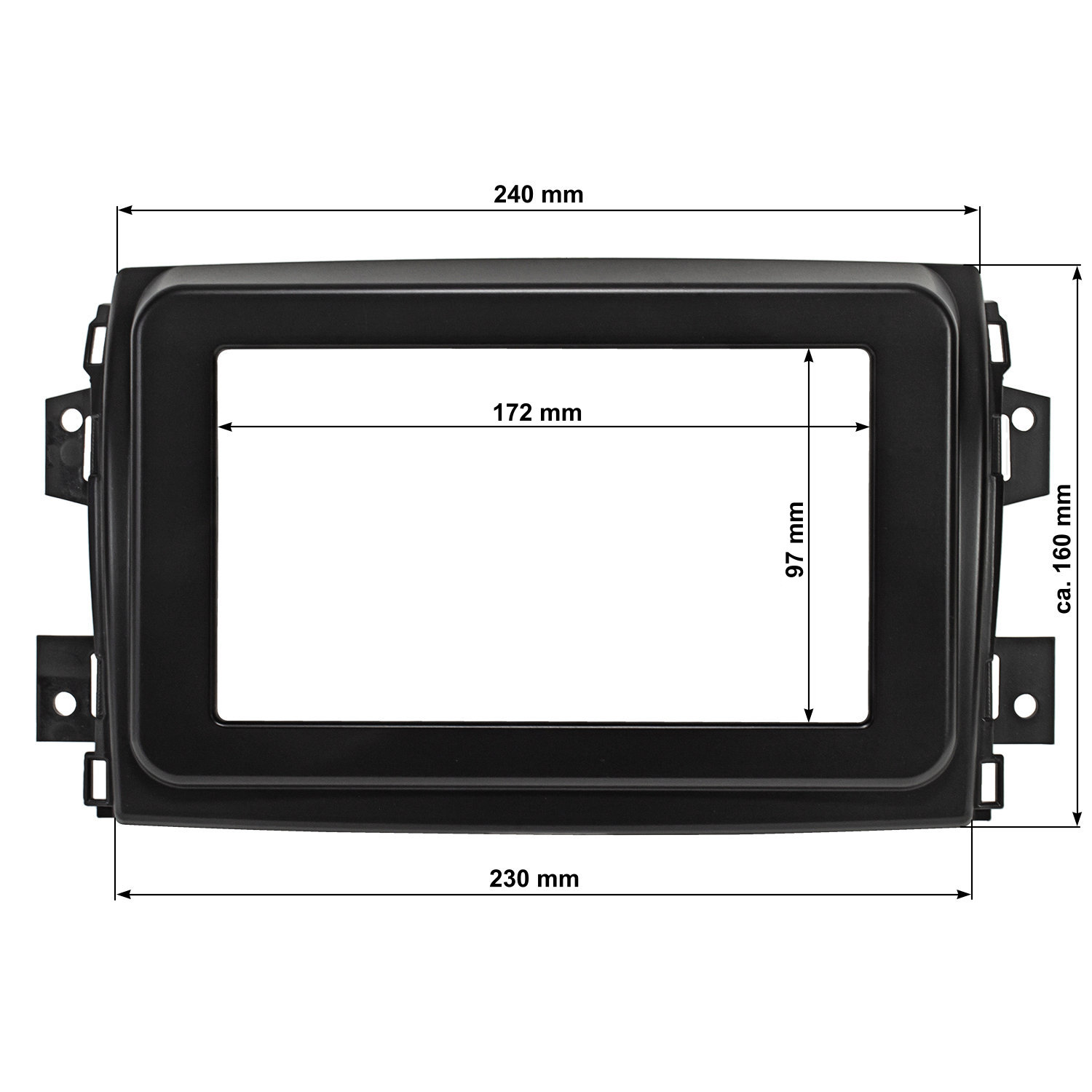 Doppel DIN Radioblende HQ kompatibel mit Fiat Ducato schwarz Serie-/bilder/big/2414-101-2-5.jpg