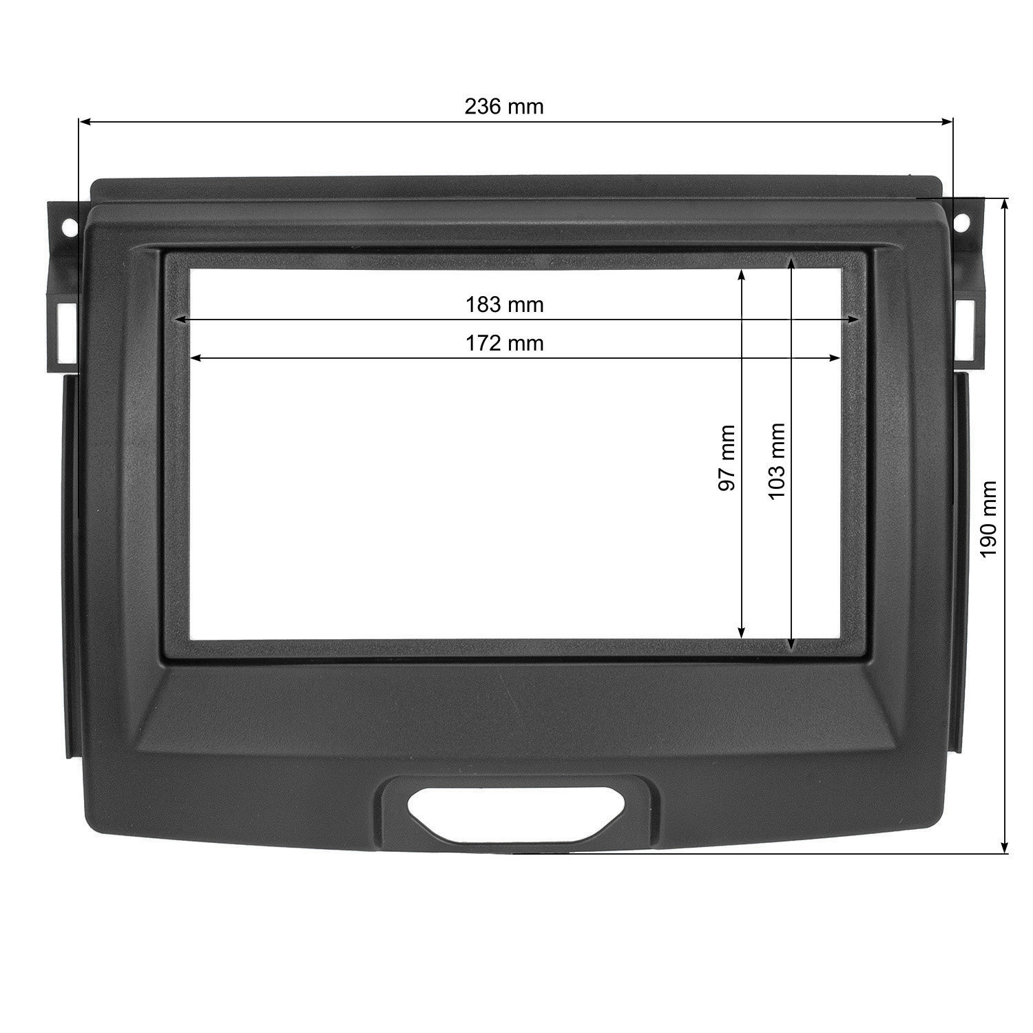 tomzz Audio Doppel DIN Radioblende kompatibel mit Ford Everest Ranger-/bilder/big/2415-147---5.jpg