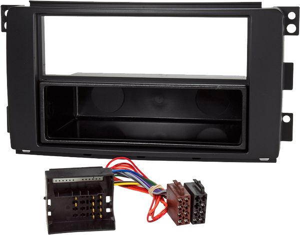 Radioeinbauset kompatibel mit Smart ForTwo ForFour (451) (454) 1-DIN MOST Quadlock anthrazit