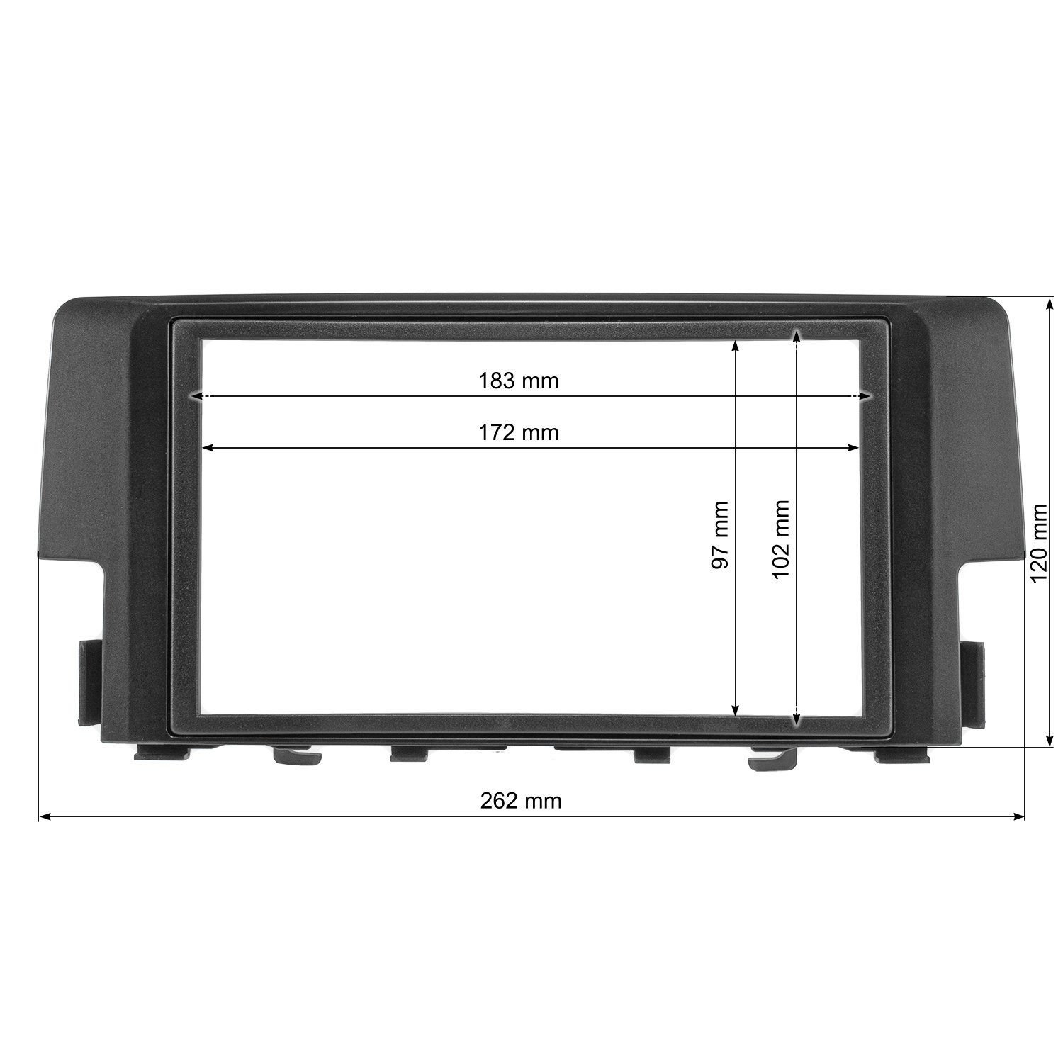 tomzz Audio Doppel DIN Radioblende kompatibel mit Honda Civic LX-/bilder/big/2417-034_4.jpg