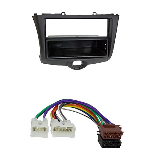 Radioeinbauset kompatibel mit Toyota Yaris 1-DIN mit Fach schwarz Bj. 2003 - 2006