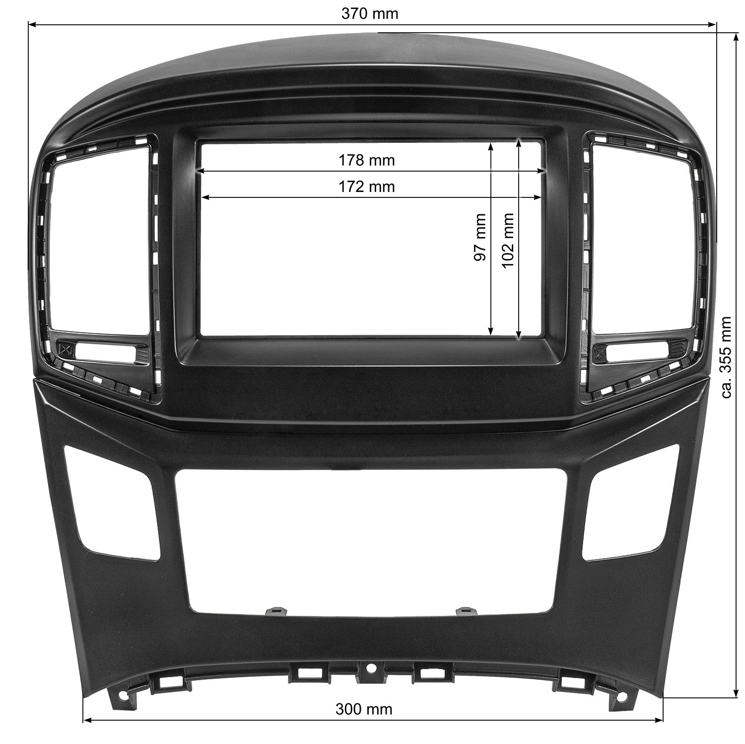 tomzz Audio Doppel DIN Radioblende kompatibel mit Hyundai H1 QT-/bilder/big/2419-042_4.jpg