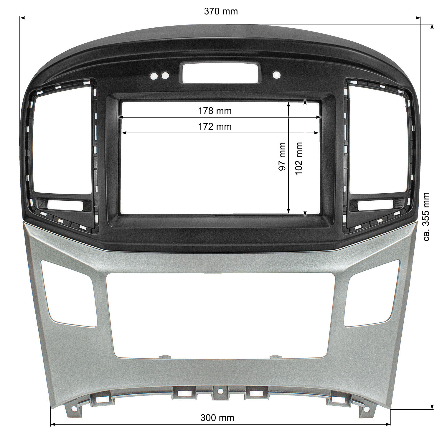 tomzz Audio Doppel DIN Radioblende kompatibel mit Hyundai H1 QT-/bilder/big/2419-043-5.jpg