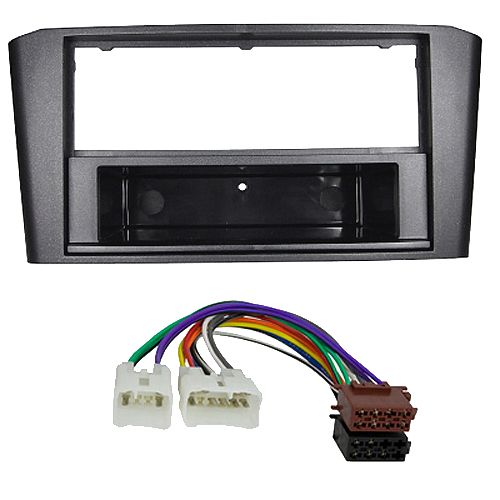 Radioeinbauset kompatibel mit Toyota Avensis (T25) 1-DIN mit Fach schwarz Bj. 2003 - 2009