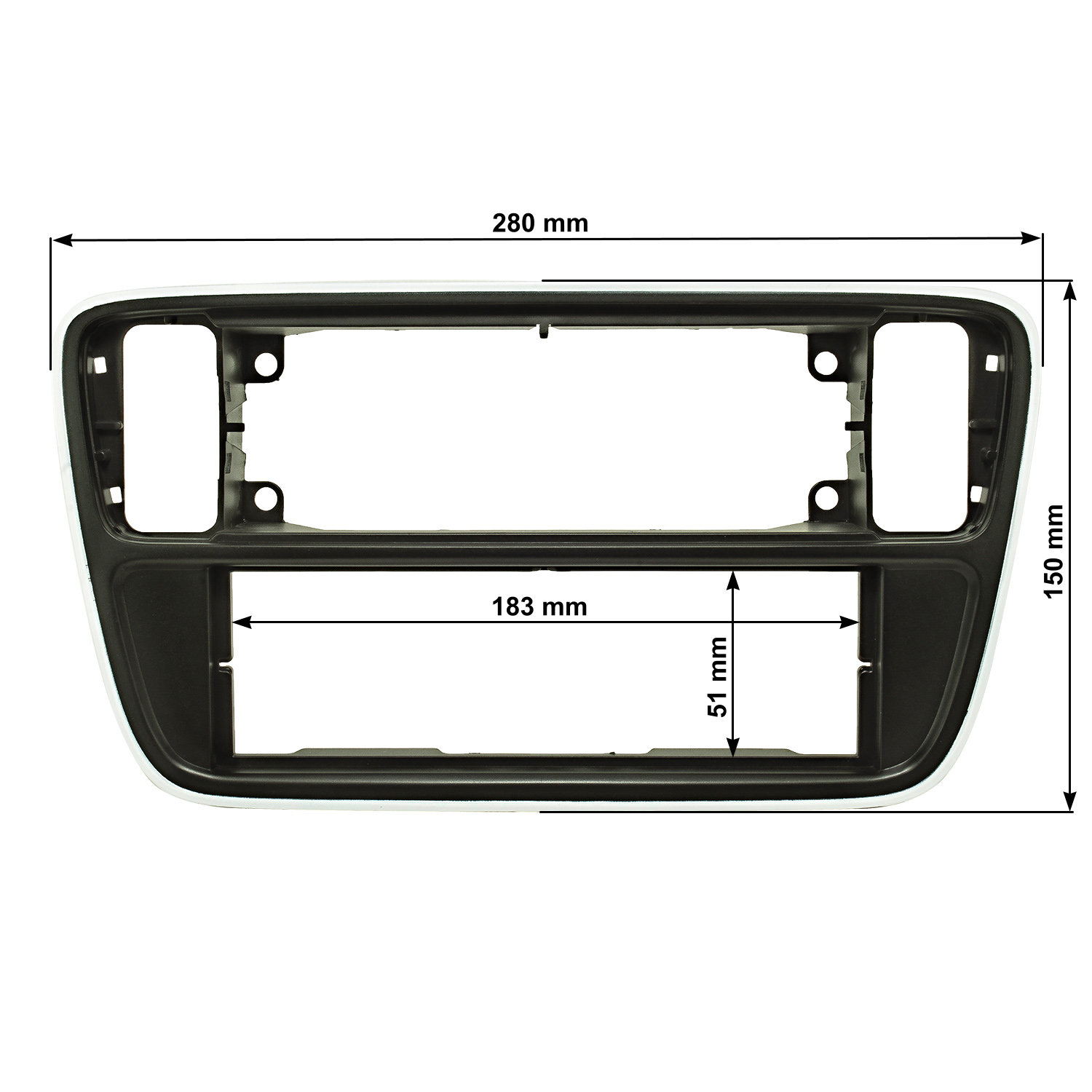 tomzz Audio Radioblende kompatibel mit VW Seat Skoda UP Mii City Go-/bilder/big/2457-040-3.jpg