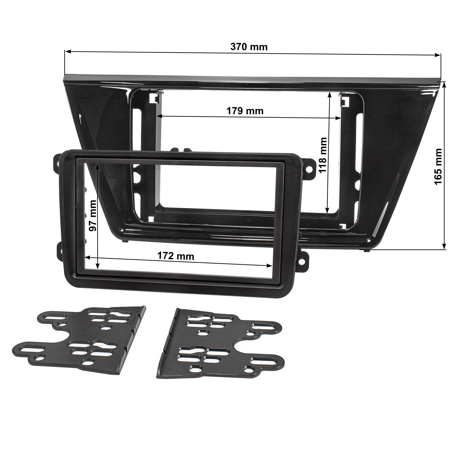 tomzz Audio Doppel DIN Radioblende kompatibel mit VW Touran II Piano-/bilder/big/2457-054-4.jpg