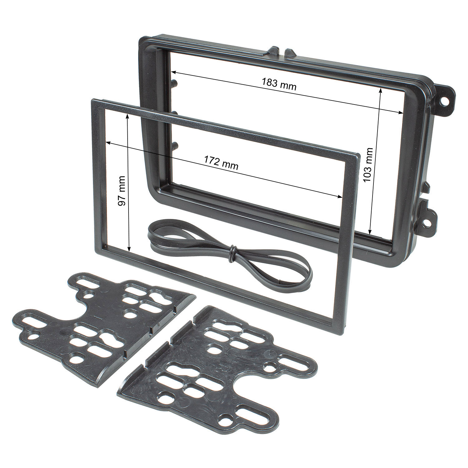 Doppel DIN Radioblende kompatibel mit VW Polo Typ 6C Piano Lack-/bilder/big/2457-056-6.jpg