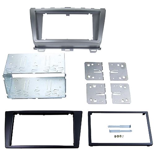 Radioblende kompatibel mit Mazda 6 (GH) 2-DIN-Set silber / schwarz Bj. 02/2008 - 12/2012