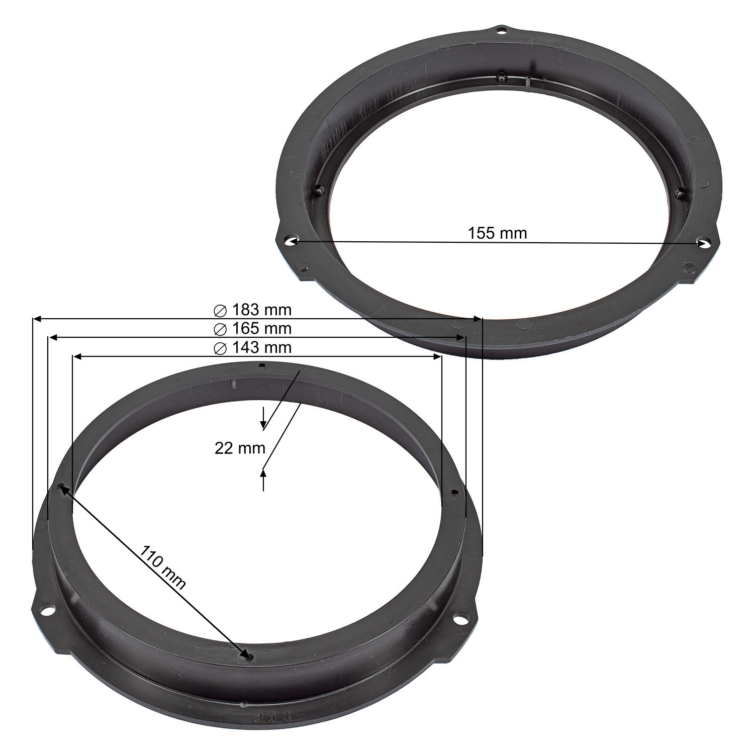 tomzz Audio Lautsprecher Adapterringe kompatibel mit Dacia Ford-/bilder/big/2809-003_1.jpg