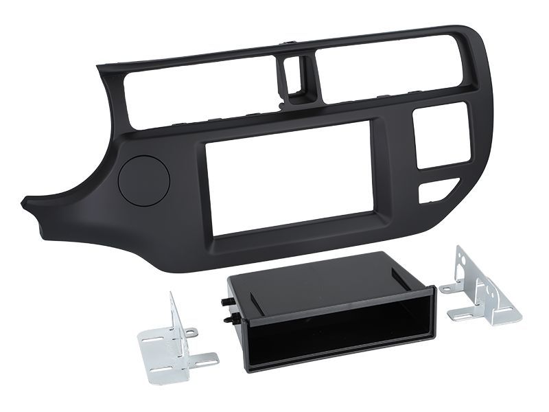 ACV Radioblende kompatibel mit Kia Rio (UB) 2-DIN mit Fach schwarz Bj. 09/2011 - 03/2015