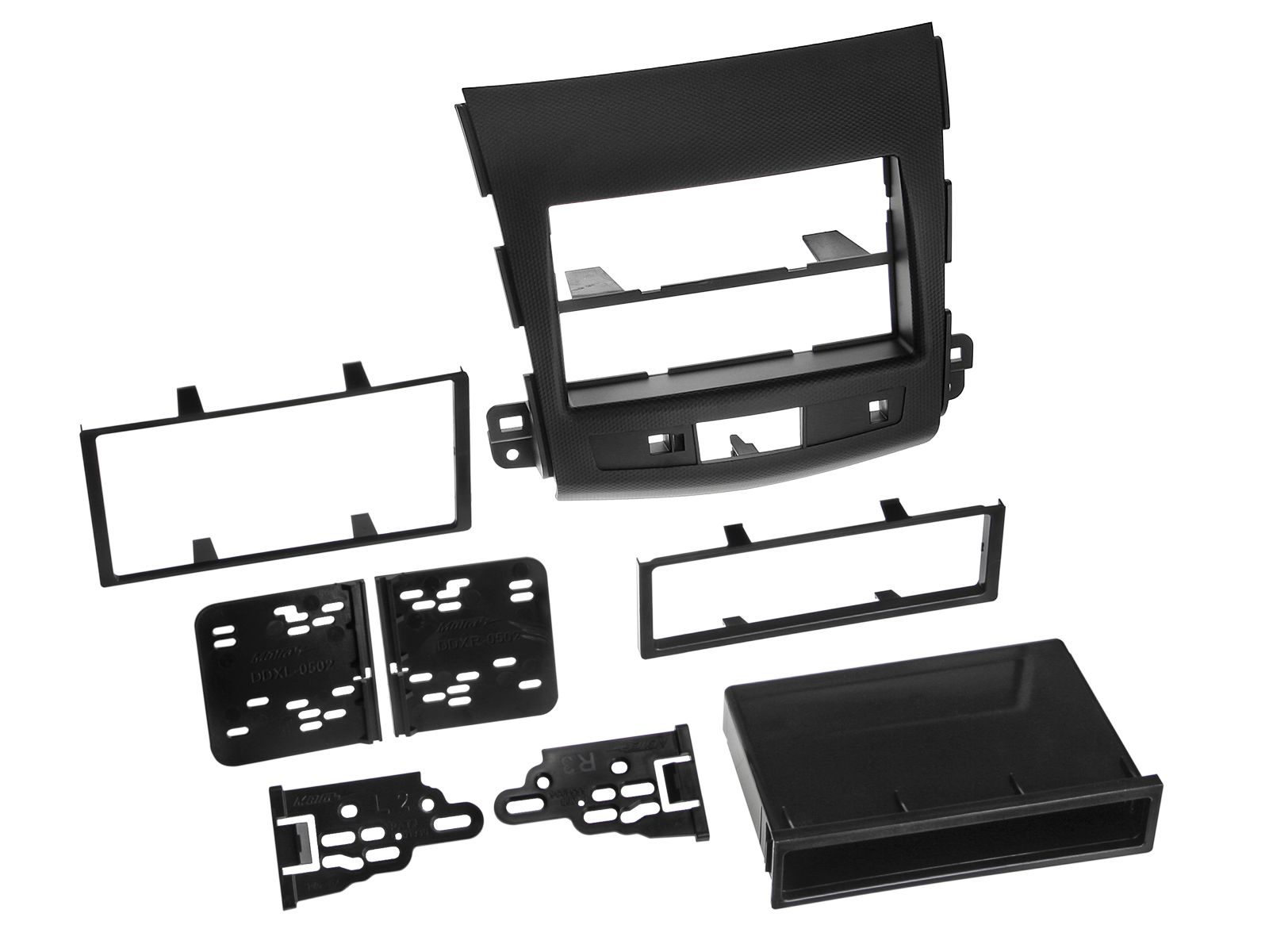 ACV Radioblende kompatibel mit Mitsubishi Outlander (CWO) (CWB) 2-DIN mit Fach schwarz Bj. 02/2007 - 11/2012