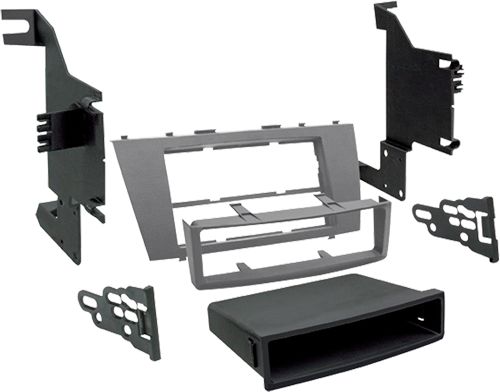 ACV Radioblende kompatibel mit Toyota Camry (V4) 2-DIN-Set mit Fach anthrazit-silber Bj. 2006 - 2011