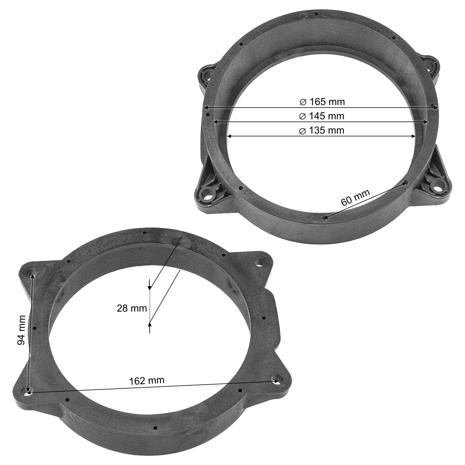 tomzz Audio Lautsprecher Adapterringe kompatibel mit Volvo Polestat-/bilder/big/2856-007_1.jpg