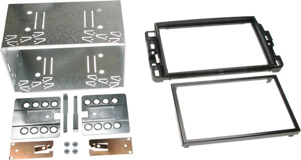 ACV Radioblende kompatibel mit Cadillac BLS 2-DIN-Set schwarz ab Bj. 2006