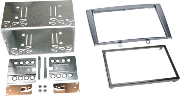 ACV Radioblende kompatibel mit Peugeot 308 308 SW 308 CC (4) 2-DIN-Set silber