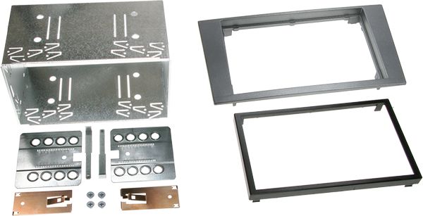 ACV Doppel DIN Radioblende kompatibel mit Ford Mondeo B4Y B5Y BWY 2-DIN-Set anthrazit 2003-2007