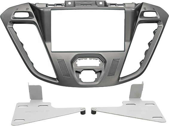 ACV Doppel DIN Radioblende kompatibel mit Ford Transit Custom Tourneo Custom (FCC) (FAC) matt silber ab Bj. 11/2012