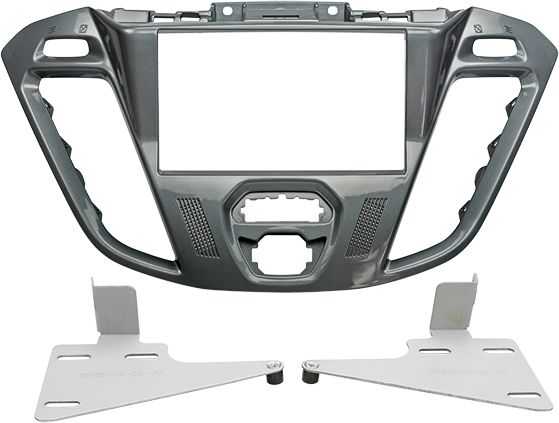 ACV Doppel DIN Radioblende kompatibel mit Ford Transit Custom Tourneo Custom (FCC) (FAC) piano anthrazit ab Bj. 11/2012