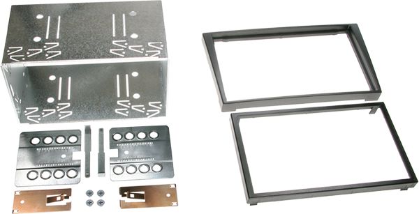 ACV Radioblende kompatibel mit Opel Vectra Signum 2-DIN Set anthrazit 