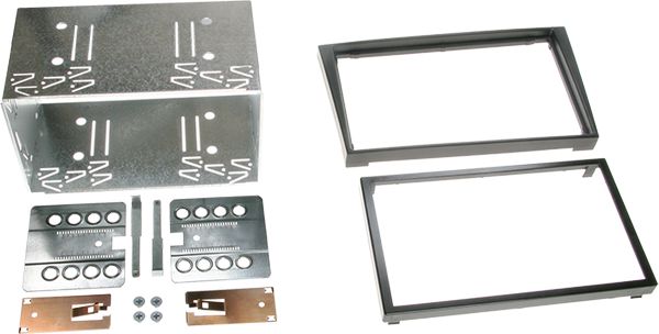 ACV Radioblende kompatibel mit Opel Vectra Signum 2-DIN Set schwarz 