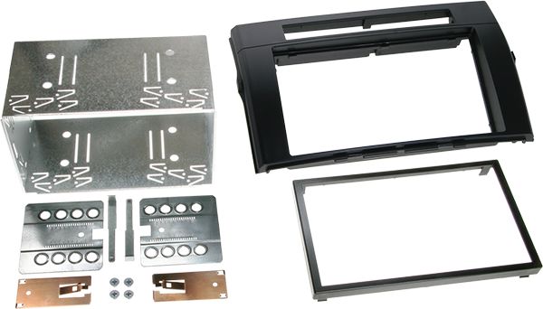 ACV Radioblende kompatibel mit Toyota Corolla Verso (ZER) (ZZE) (R1) 2-DIN-Set schwarz Bj. 04/2004 - 03/2009