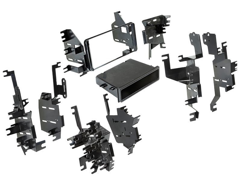 ACV Radioblende kompatibel mit Toyota 4Runner Celica Echo FJ Highlander Matrix MR2 Spyder RAV4 Seqoia Tundra Yaris 2-DIN mit Fach schwarz