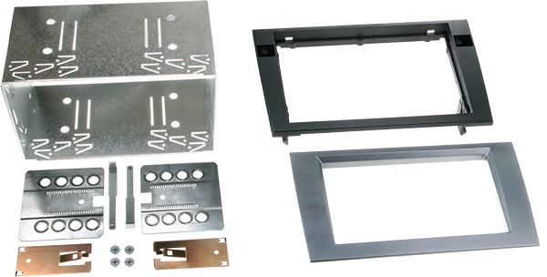 ACV Doppel DIN Radioblende kompatibel mit Audi A4 (B6) (B7) anthrazit Bj. 2000 - 2009