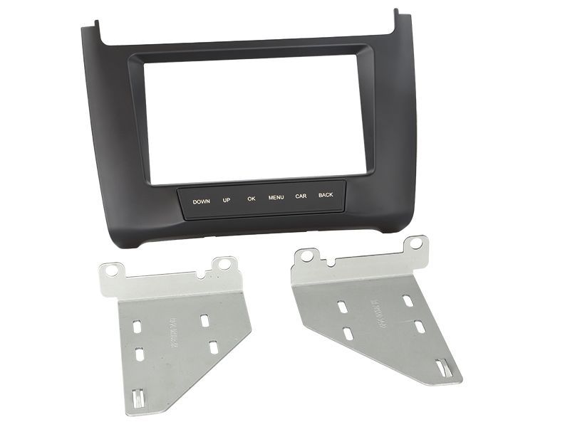 ACV Radioblende kompatibel mit VW Polo 6C 6R 2-DIN schwarz ab Bj. 04/2014