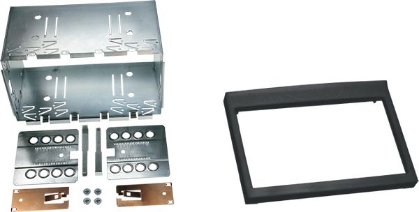 ACV Radioblende kompatibel mit Porsche 911 Boxster 996 2-DIN-Set schwarz Bj. 1997 - 2006