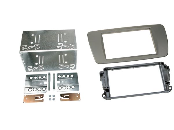 ACV Radioblende kompatibel mit Seat Ibiza Ibiza ST 2-DIN-Set conemaragrau