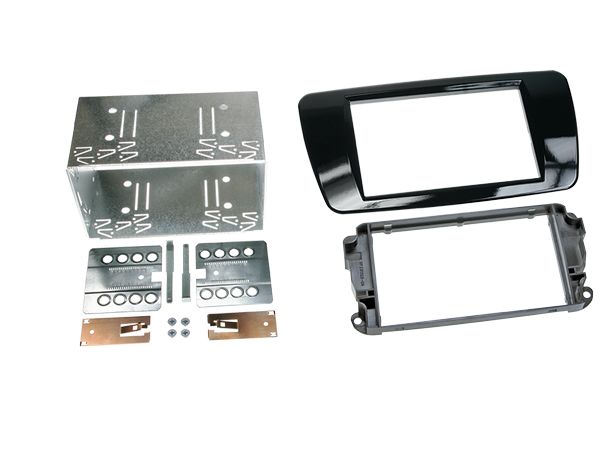 ACV Radioblende kompatibel mit Seat Ibiza Ibiza ST 2-DIN-Set Piano Lack schwarz