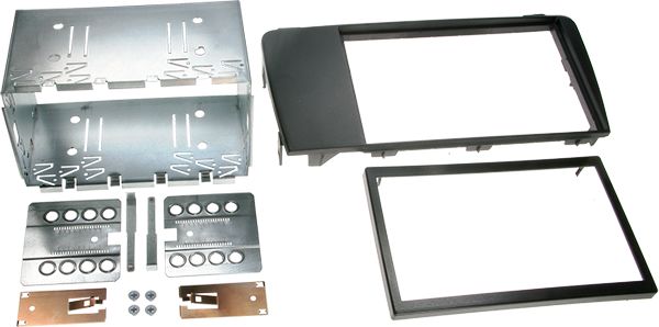 ACV Radioblende kompatibel mit Volvo V70 S60 XC70 2-DIN-Set schwarz ab Bj. 09/2004