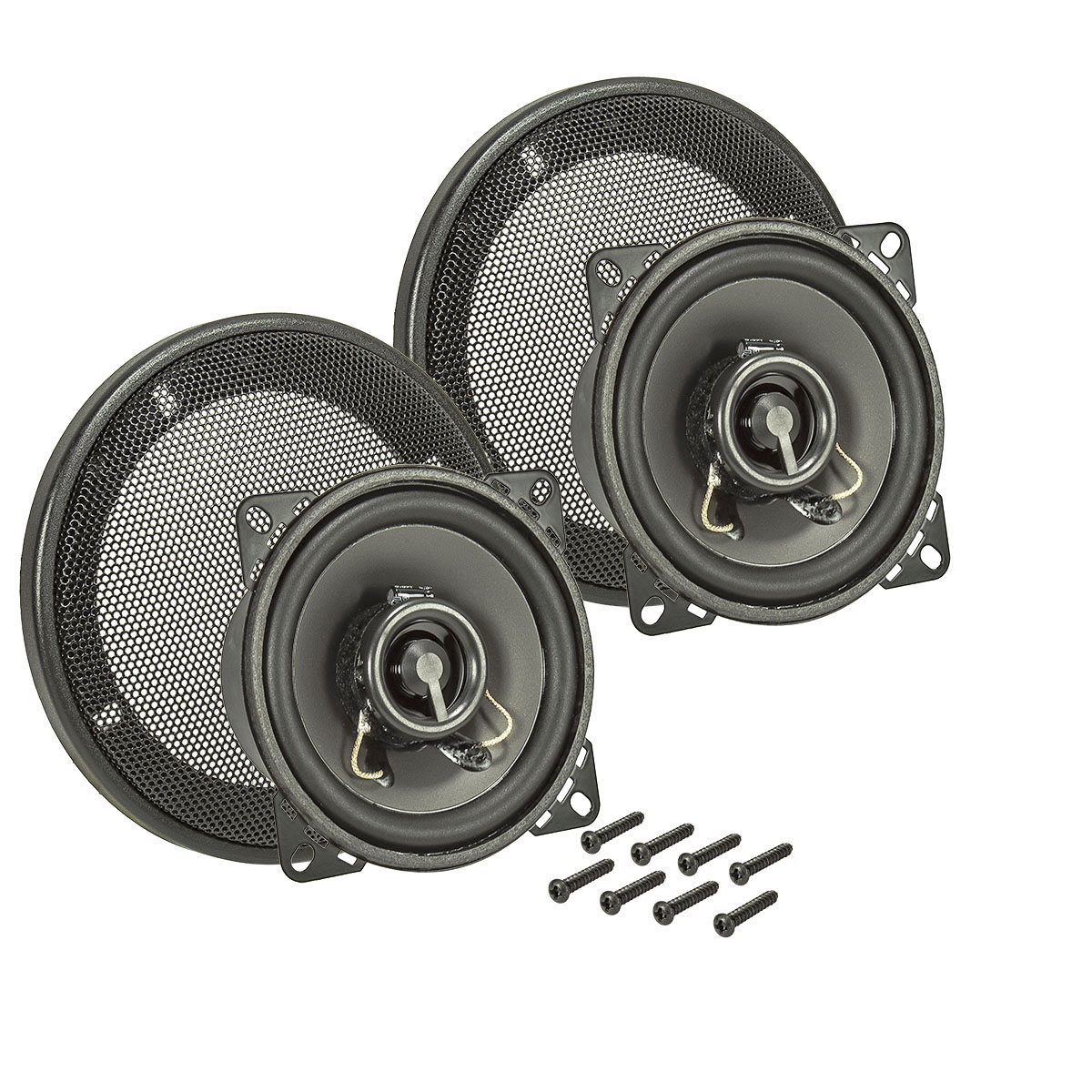 tomzz Audio Lautsprecher Einbau Set kompatibel mit Chevrolet Citroen Fiat Mercedes Nissan Opel Peugeot Renault Saab Seat Suzuki Volvo VW 100mm 2-Wege Koaxial System TA10.0-PRO