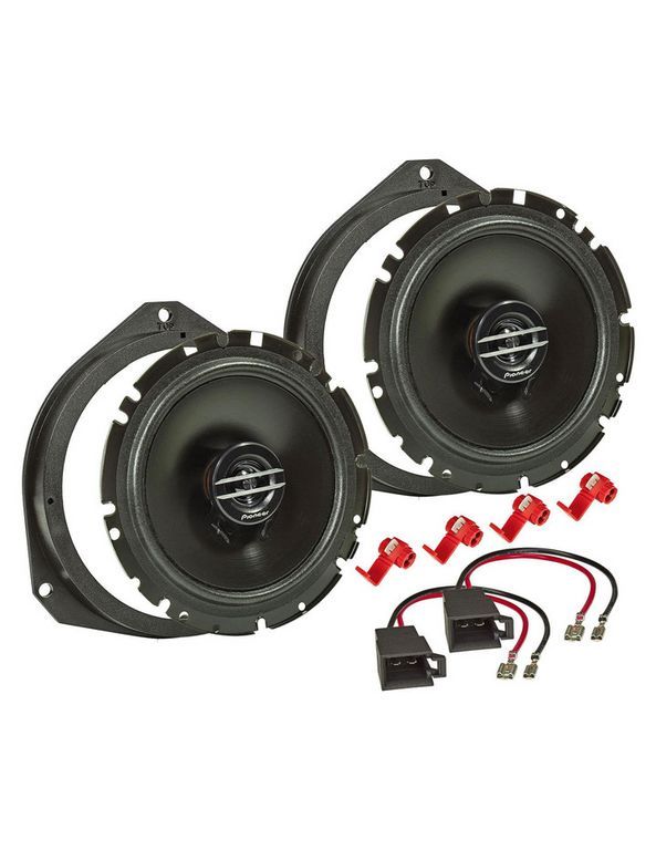 tomzz Audio Lautsprecher Einbau Set kompatibel mit Alfa Romeo Mito 955 Giulietta 940 Stelvio 165mm 2-Wege Koaxial System Pioneer TS-G1720f