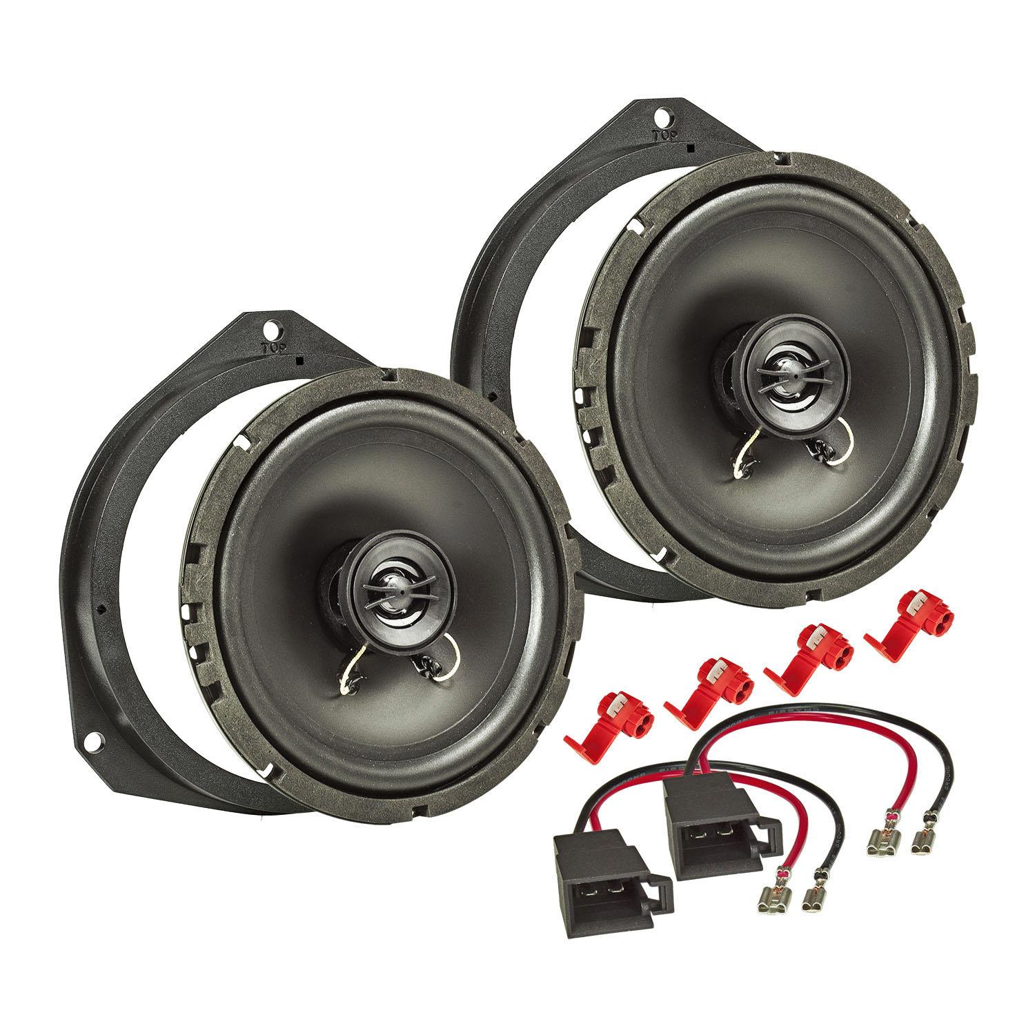 tomzz Audio TA16.5-PRO Lautsprecher Einbau Set kompatibel mit Alfa Romeo Mito 955 Giulietta 940 Stelvio 165mm 2-Wege Koaxial System