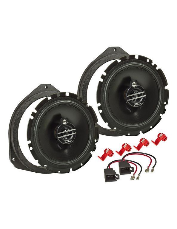 tomzz Audio MDF Lautsprecher Einbau Set kompatibel mit Alfa Romeo MiTo Giulietta 940 955 165mm 3-Wege Koaxial System Pioneer TS-G1730f