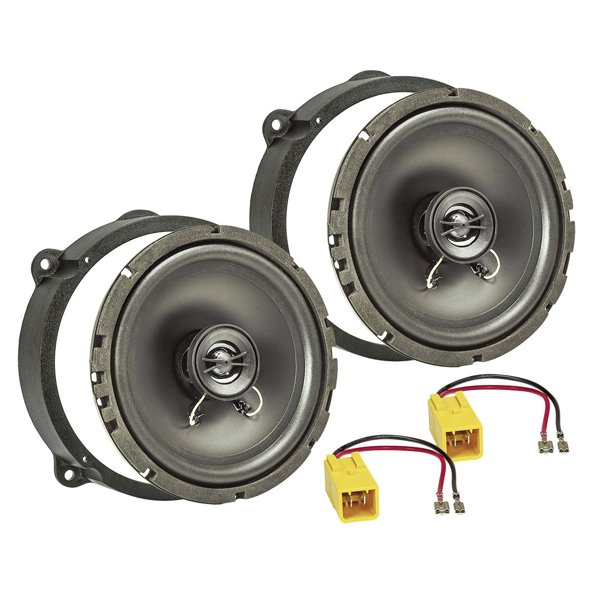 tomzz Audio 4002-002-1 Lautsprecher Einbau Set kompatibel mit Alfa Romeo Fiat Lancia 147 159 Spider Croma Idea Ypsilon 165mm 2-Wege Koaxial System Pioneer TS-G1720f