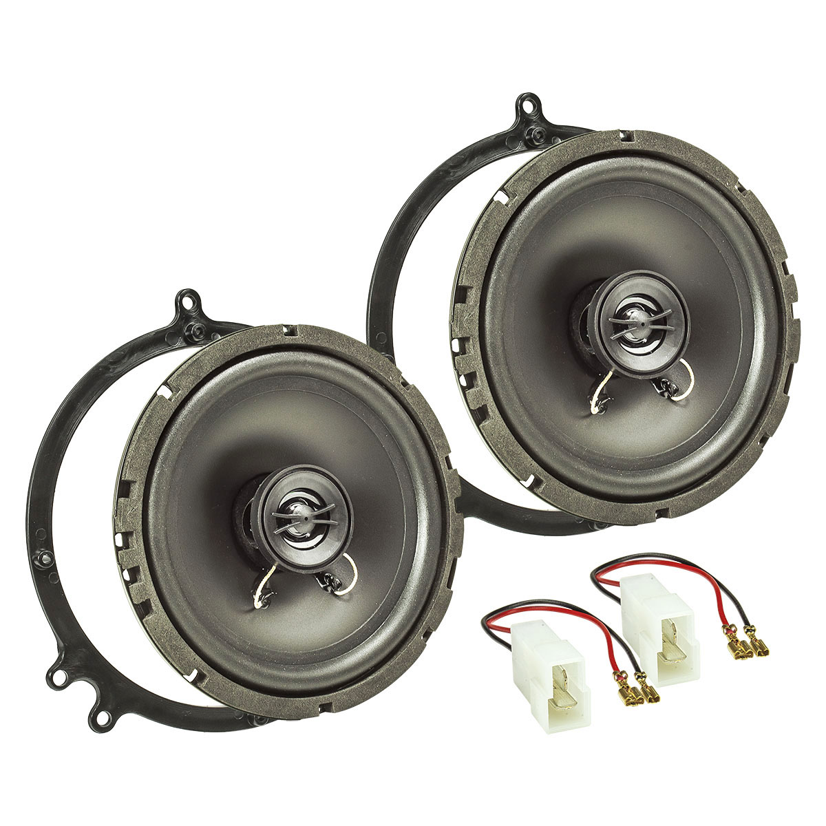 tomzz Audio Lautsprecher Einbau Set kompatibel mit Audi A3 A4 A6 C5 C6 165mm 2-Wege Koaxial System Pioneer TS-G1720f