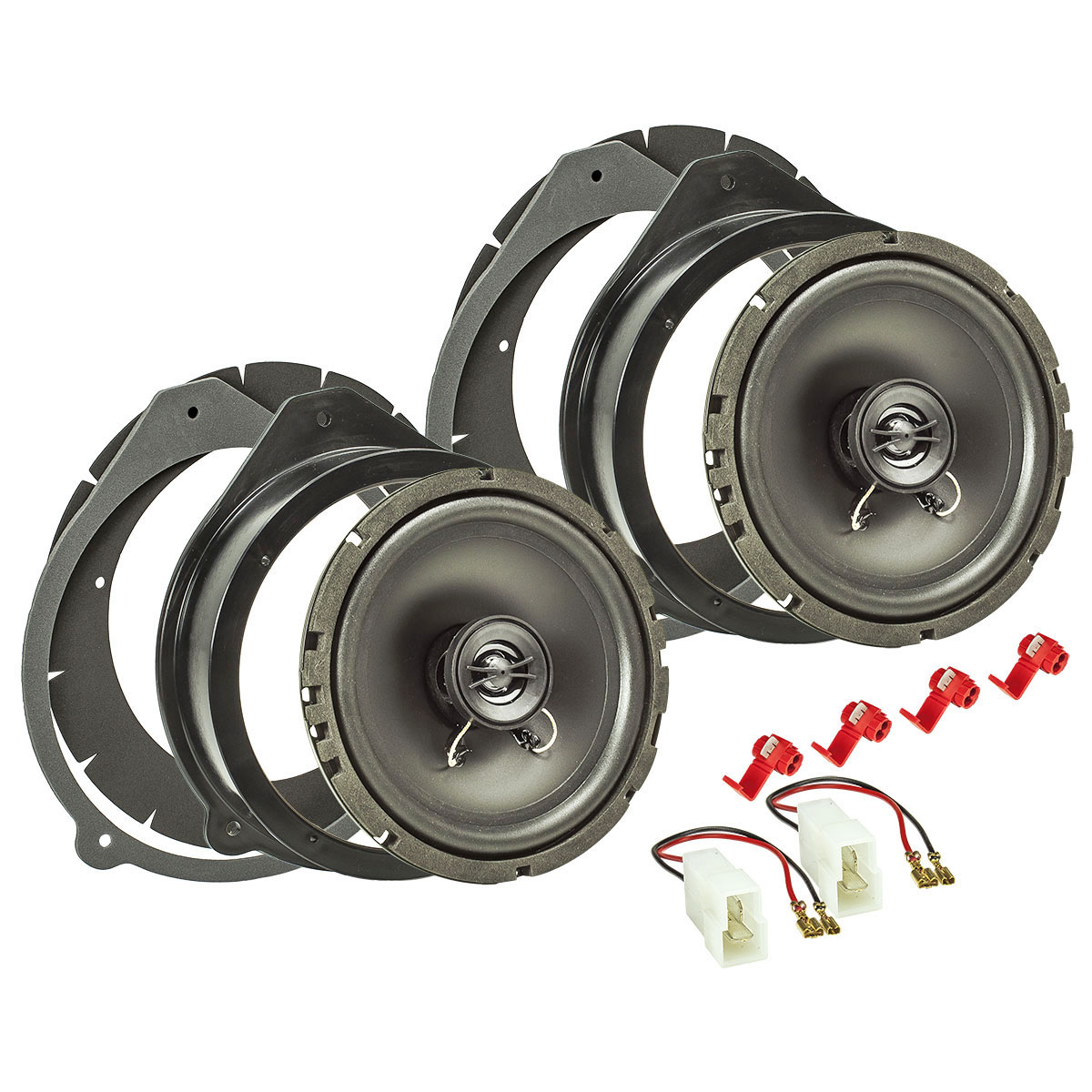 tomzz Audio Lautsprecher Einbau Set kompatibel mit Audi A3 A4 A8 8P B6 B7 165mm 2-Wege Koaxial System Pioneer TS-G1720f