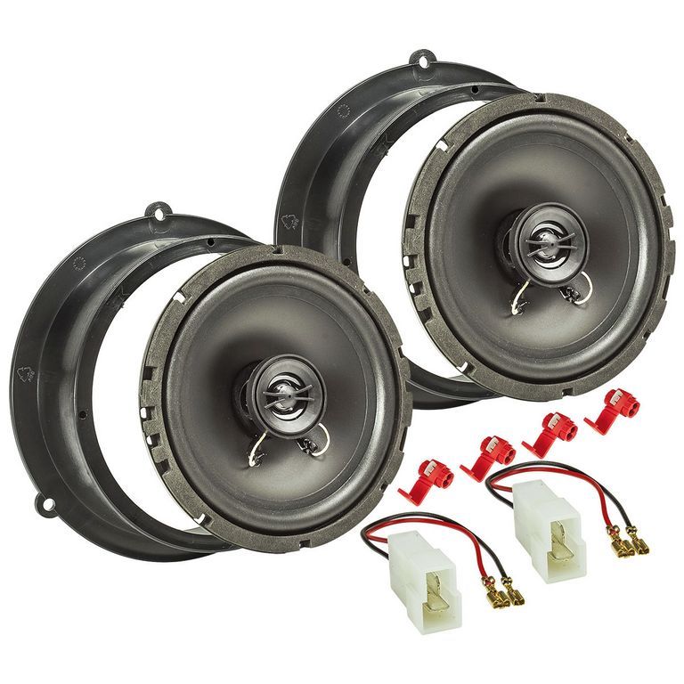 tomzz Audio TA16.5-PRO Lautsprecher Einbau Set kompatibel mit Audi A3 A4 A5 A6 Q3 Q5 Q7 165mm 2-Wege Koaxial System