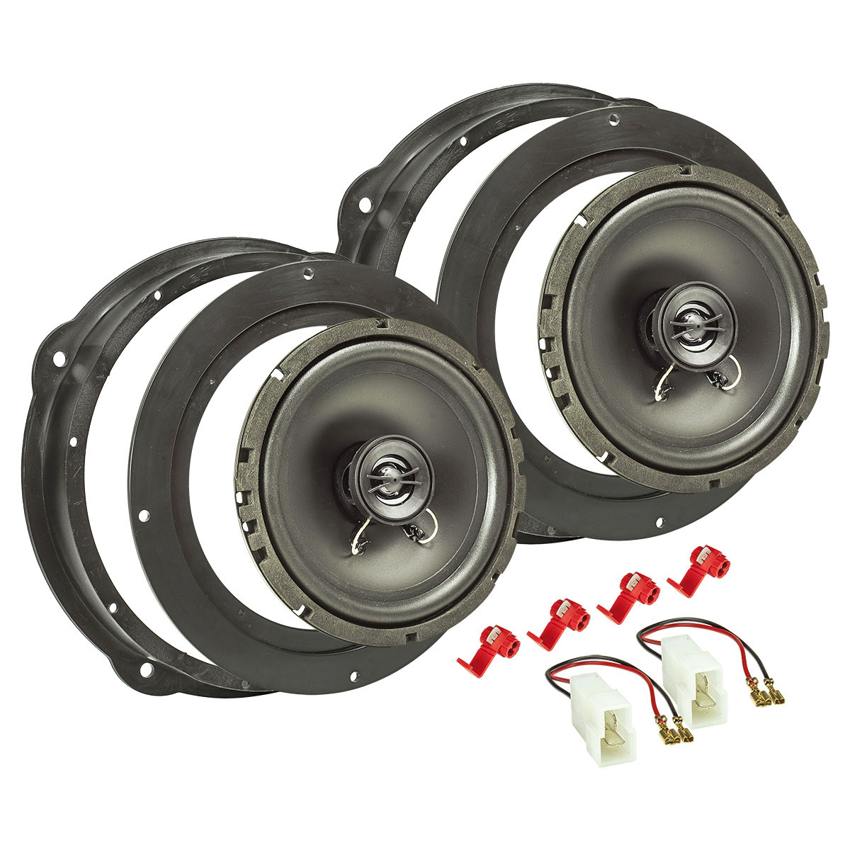 tomzz Audio Lautsprecher Einbau Set kompatibel mit Audi Seat A1 A3 A4 A5 A6 A7 A8 Q3 Q5 Leon 165mm 2-Wege Koaxial System Pioneer TS-G1720f