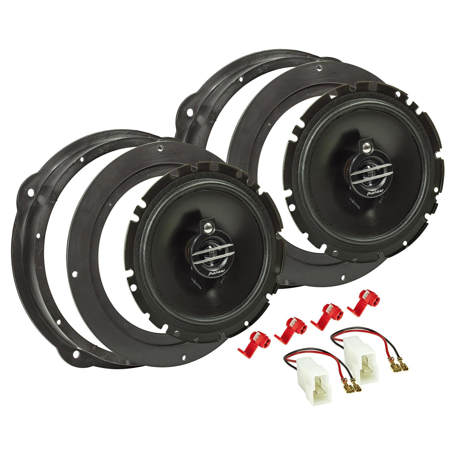 Pioneer TS-G1730f 300W Lautsprecher Set kompatibel mit Audi A1 A3 A4 A5 A6 A7 A8 Q3 Q5 Tür vorne 165mm 3-Wege Koax System